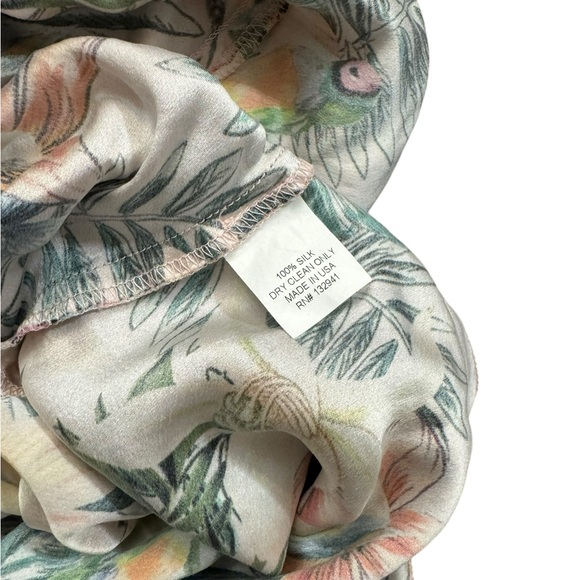 Amanda Uprichard Mini Floral Silk Cocktail Dress Large - Picture 10 of 11